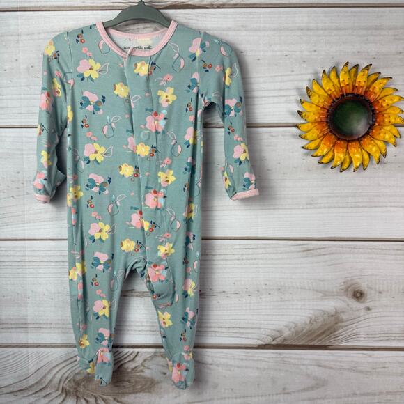 Magnetic Me Other - Magnetic Me Baby Girls Footed Pajamas Notting Hill Print Sleepwear 0-3 Months